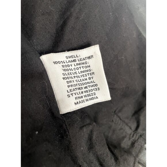 Walter Baker Liz Motorcycle Leather Jacket Black Size M - Picture 8 of 8